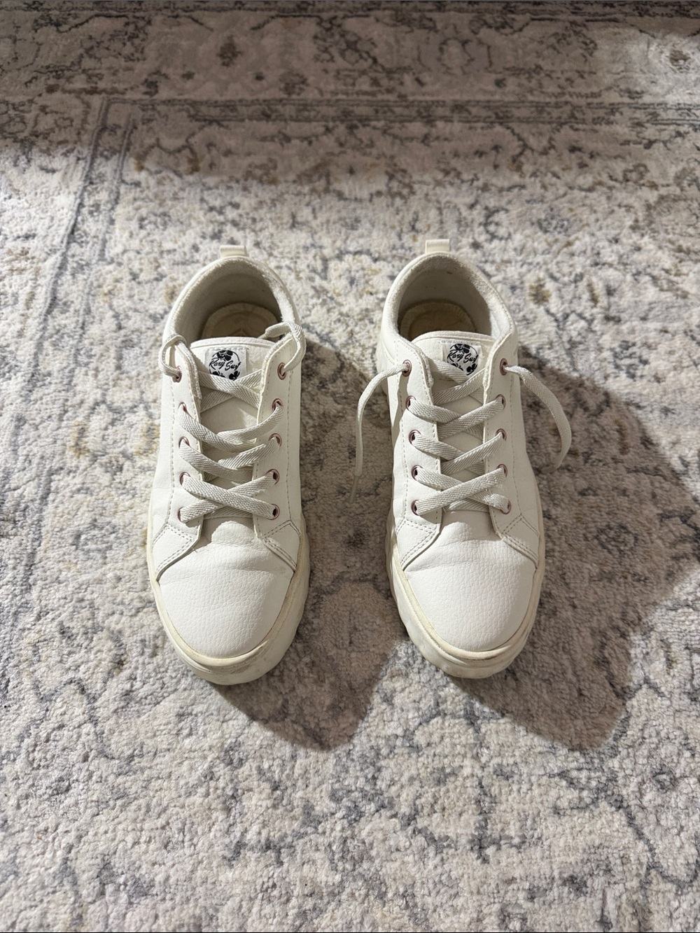 Women's Classic White Lace-Up Sneakers
